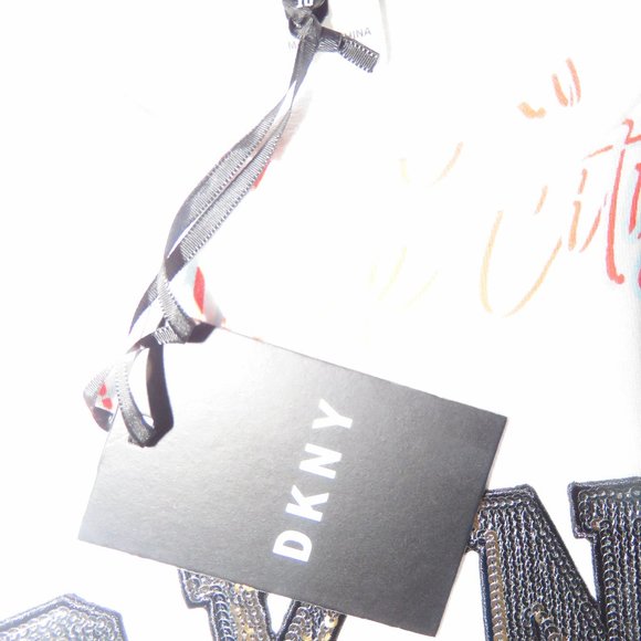 NWT DKNY white scribble girls dress set size 10 - Picture 9 of 9